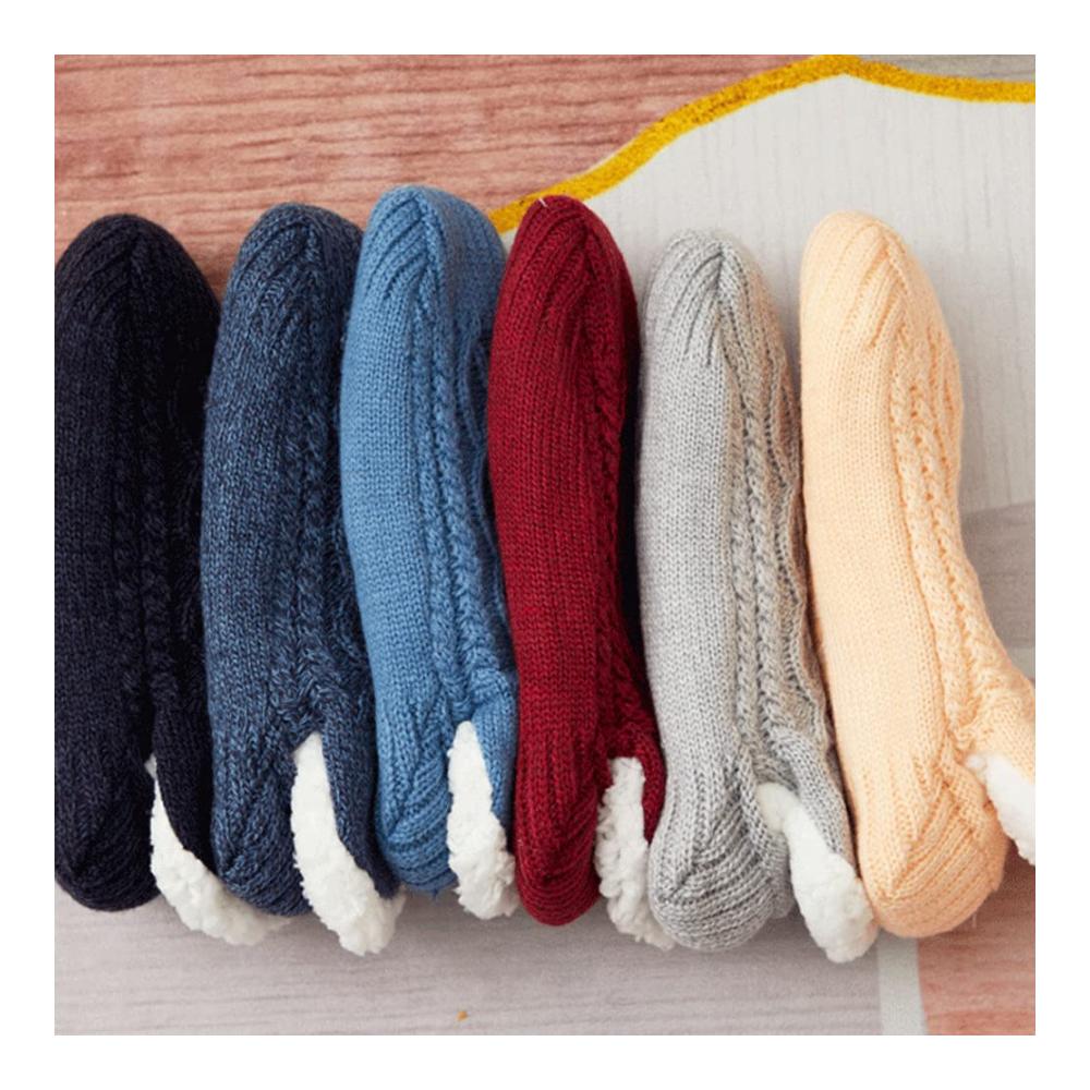 Flauschige Stopper-Socken mit Greifern für Damen – Rutschfeste Hausschuhe & Thermosocken für Zuhause