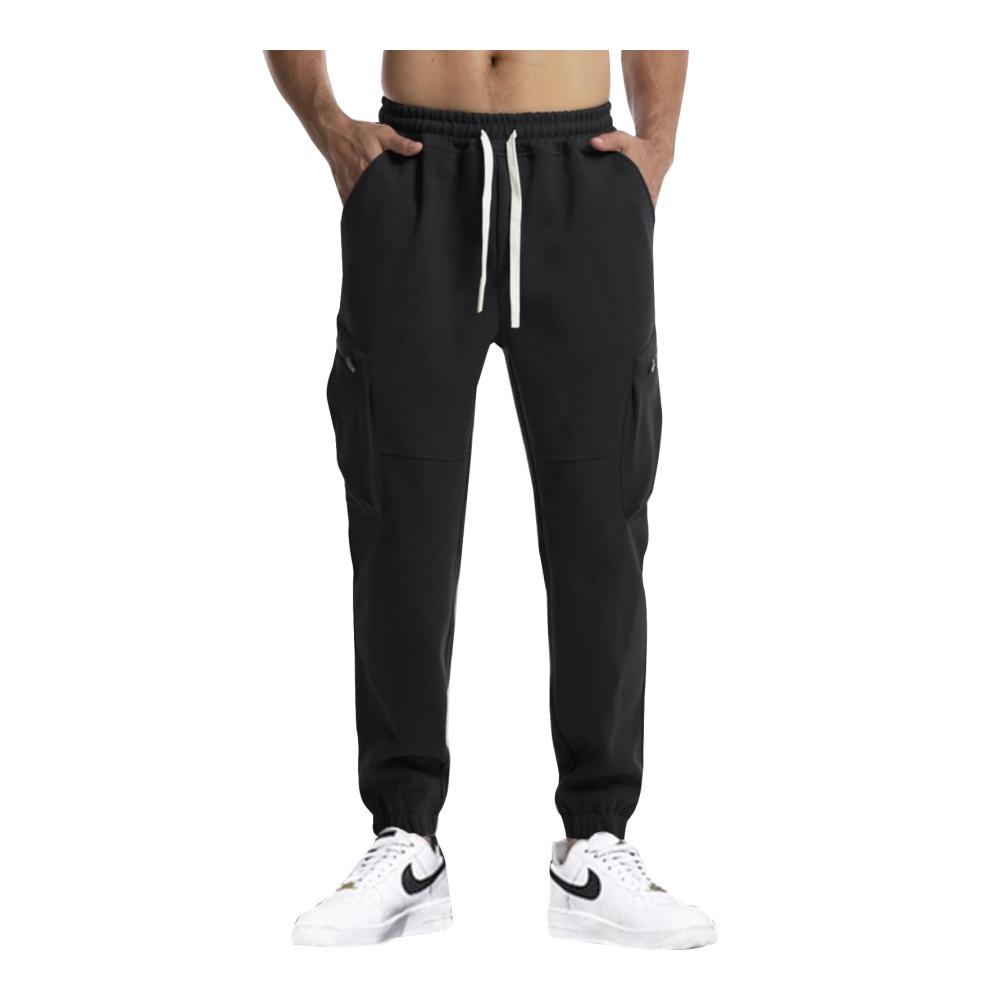 Herren Jogginghose aus warmer Baumwolle - Komfortable Trainingshose für Sport und Freizeit mit Taschen