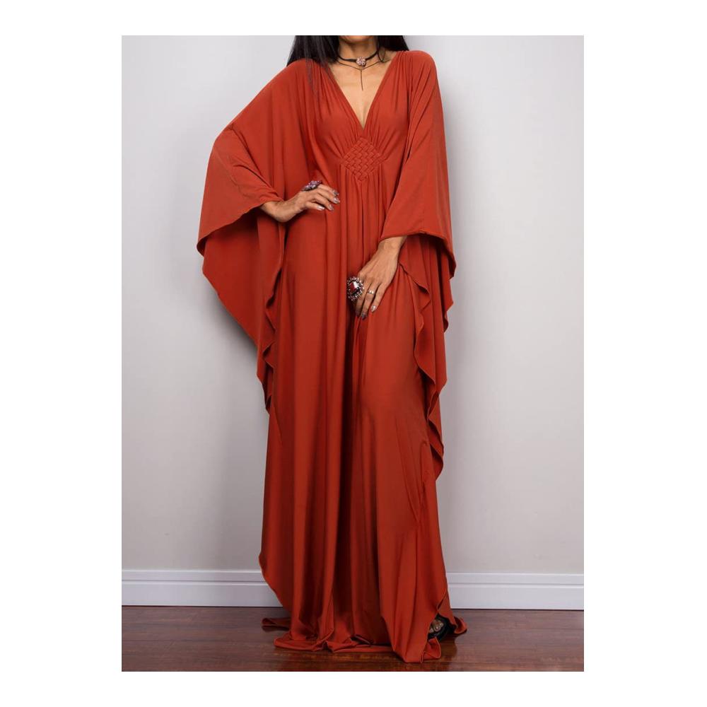 Damen Pareos & Strandkleider Boho Maxikleid Eleganter Kaftan & Sommer Poncho - Badeanzug Cover Ups