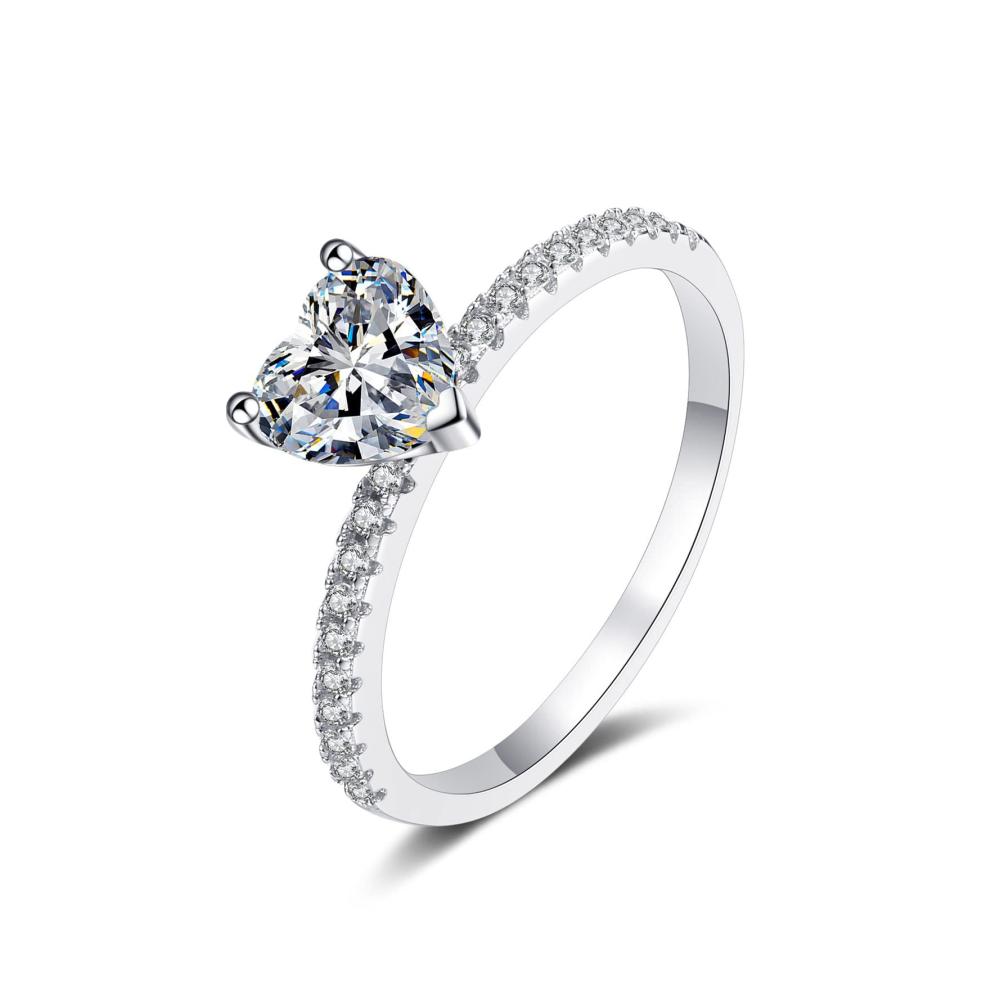 925 Silber Ringe Herz Verlobungsringe für Damen - Elegante Eheringe und Modeschmuck Geschenke