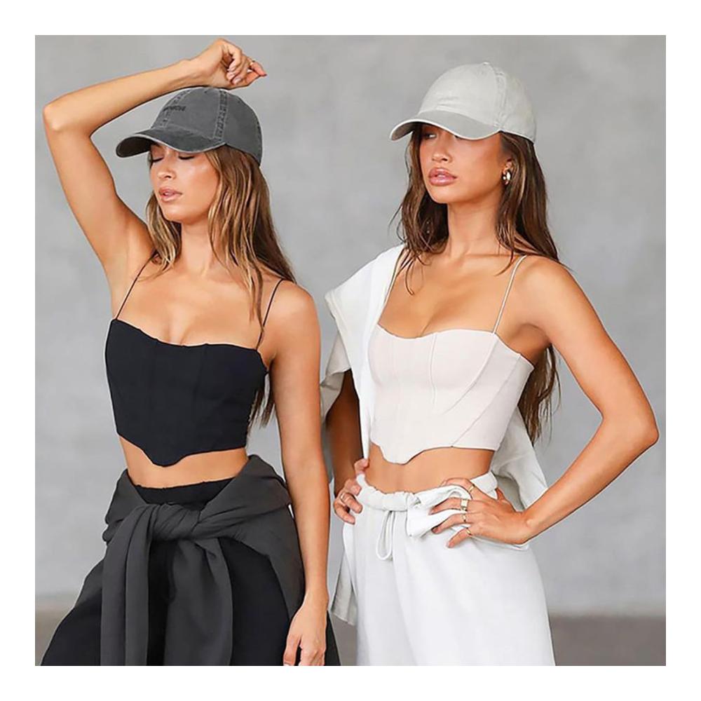 Y2K Damen Crop Tank Tops Sexy Ärmelloses Patchwork Sommer Cami Top für Streetwear & Casual Style