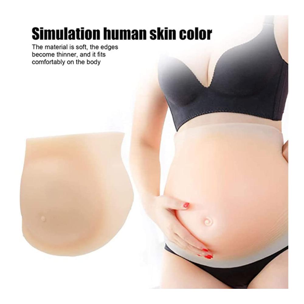 Silikon Bauchbänder - Realistische Schwangerschaftsbauch-Attrappe für Parodien & Bühnenauftritte (6-7 Monate