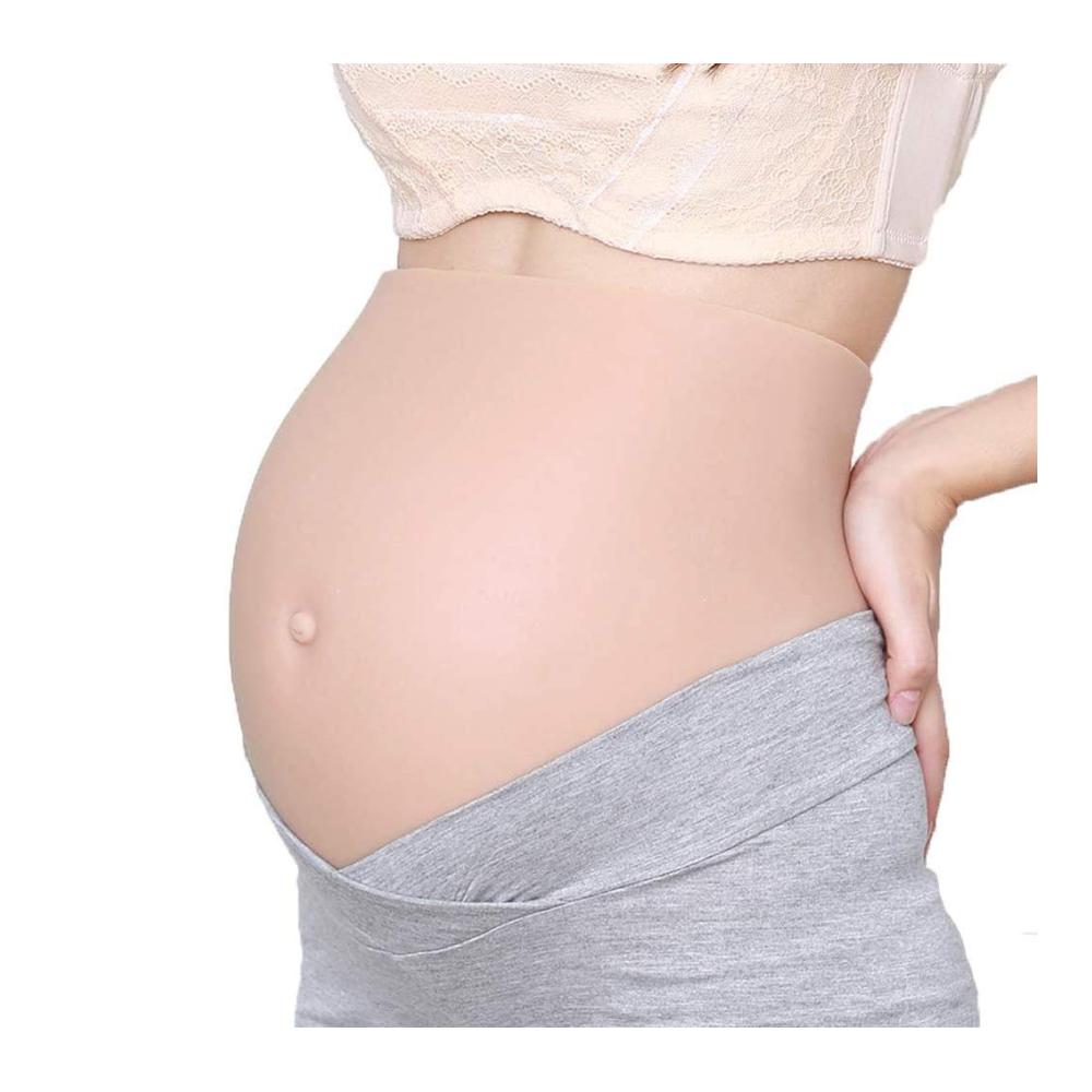 Silikon-Mutterschaftsbauch für Filmstützen und Parodie-Kostüme - Weiches falsches Schwangerschaftsbauchband mit großem Fake-Bauch für realistische Effekte