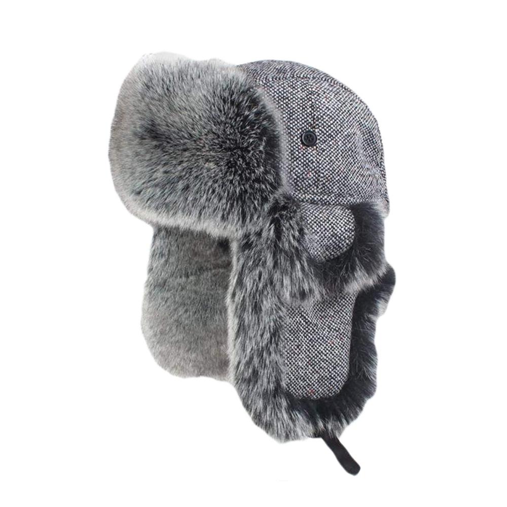 Aviator Outdoor Hat - Winter Soldier Ushanka with Faux Fur Unisex Warm Earflap Cap