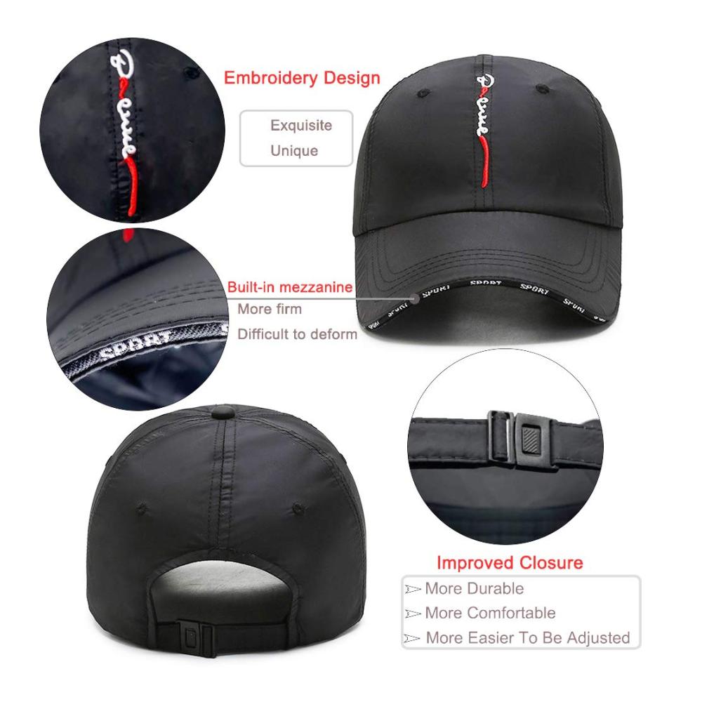 Visoren Herren Baseball Mütze - Atmungsaktiv Wasserdicht Schnelltrocknend Outdoor Kappe für Sport - Ultraleicht Unstrukturiert Run Cap