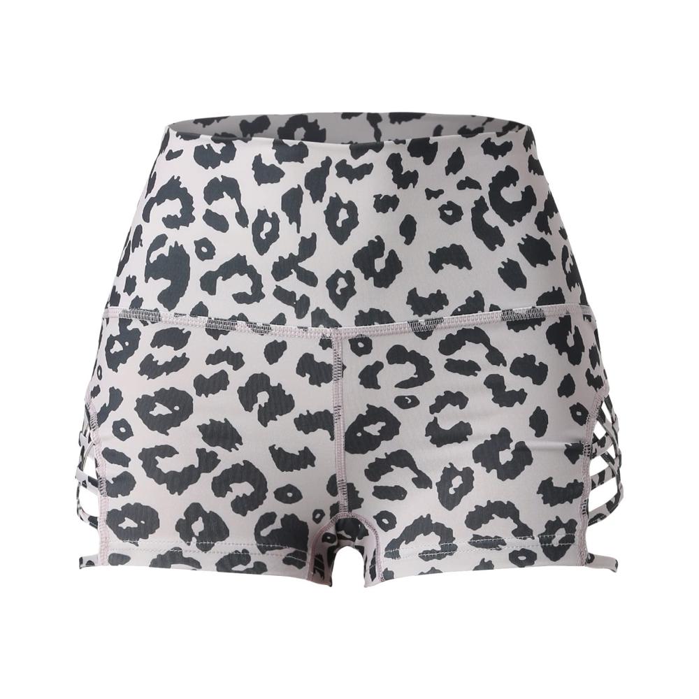 Yoga-Shorts Damen Hoch taillierte Fitness-Shorts für Poledance seitlich groß hohl - Jumpsuit inklusive