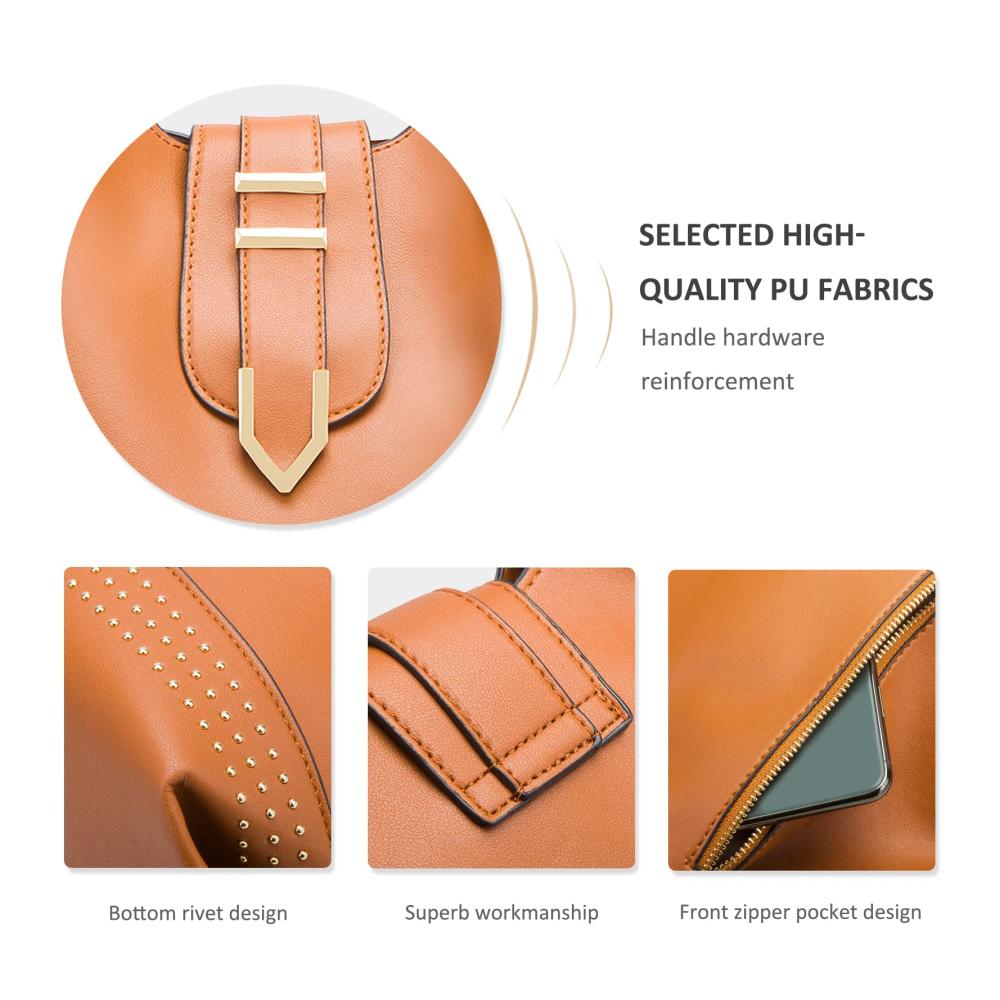 3-teiliges Set modischer Damenhandtaschen aus weichem PU-Leder Große Henkeltaschen Hobo- & Umhängetaschen