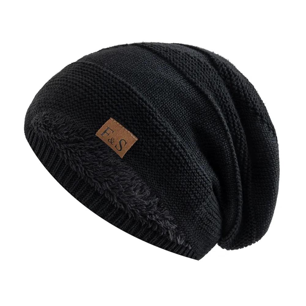 Winter Strickmütze Beanie für Damen und Herren - Warme gefütterte Hutmode mit lässigem Label perfekt für kalte Tage