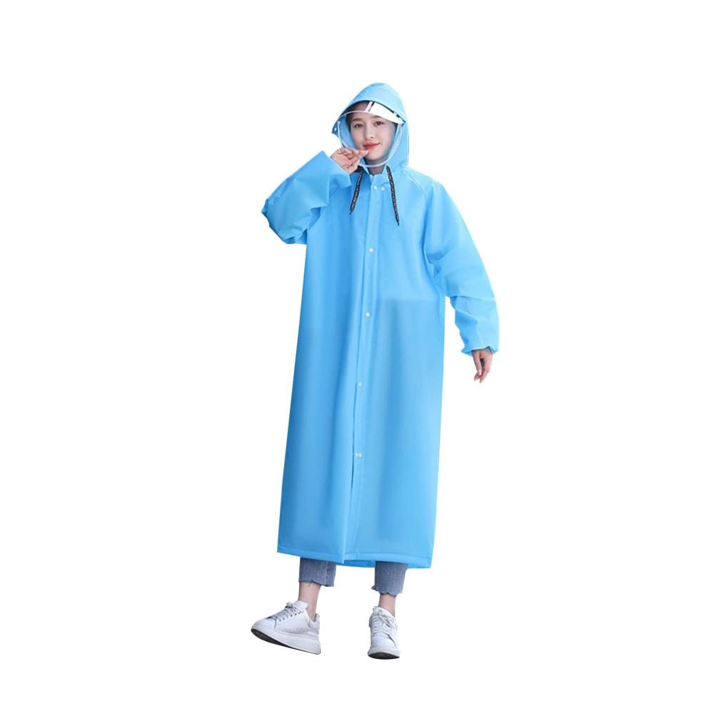 Premium Regenbekleidung Wiederverwendbare Regenmäntel für Damen und Herren - Undurchlässiger EVA-Poncho mit Kapuze für maximalen Regenschutz