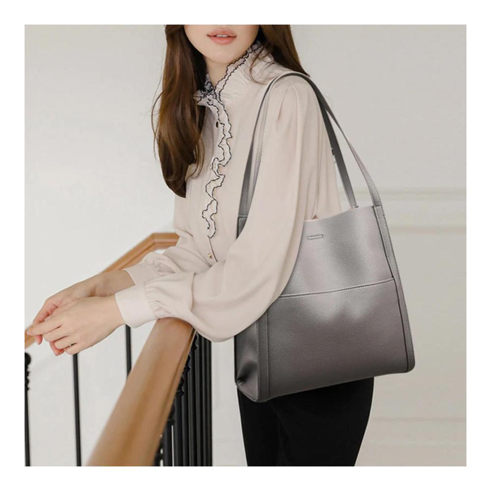 Leder Crossbody-Tasche – Großer Shopper mit viel Platz ideale Tote Bag für Arbeit Büro Reisen und mehr