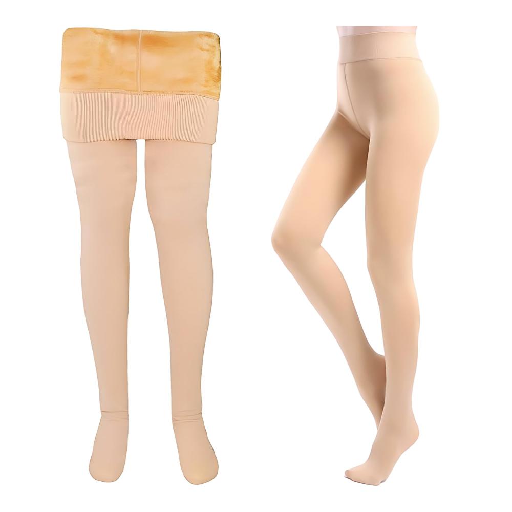 Thermo-Strumpfhose Damen Hautfarbene Gefütterte Shape Leggings mit High Waist für 60-85kg