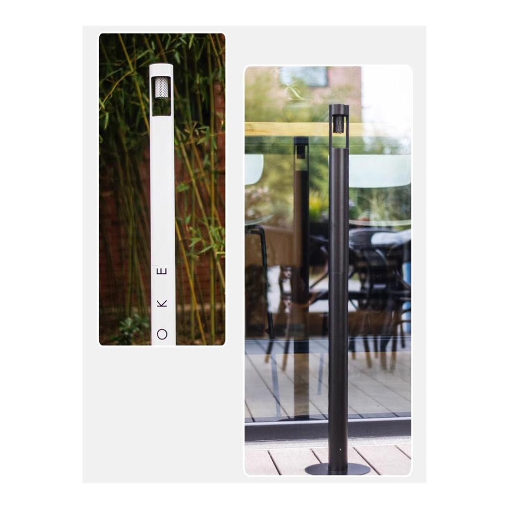 Edelstahl Standaschenbecher für draußen – Vertikaler Zigarettenbehälter mit Sammel-Mülleimer – Outdoor-Stehaschenbecher aus robustem Edelstahl (Color B1