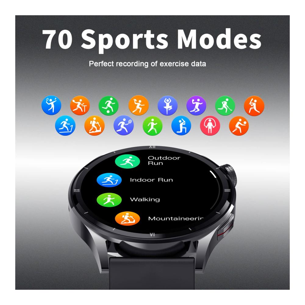Fashion Smartwatch mit Telefonfunktion 132 Zoll Herren Smartwatch Bluetooth Pulsuhr Schlafmonitor Herzfrequenz Kalorien Sportuhr mit Sprachassistent 360*360 HD Touchscreen für iOS und Android - Optimaler Style und Funktionen