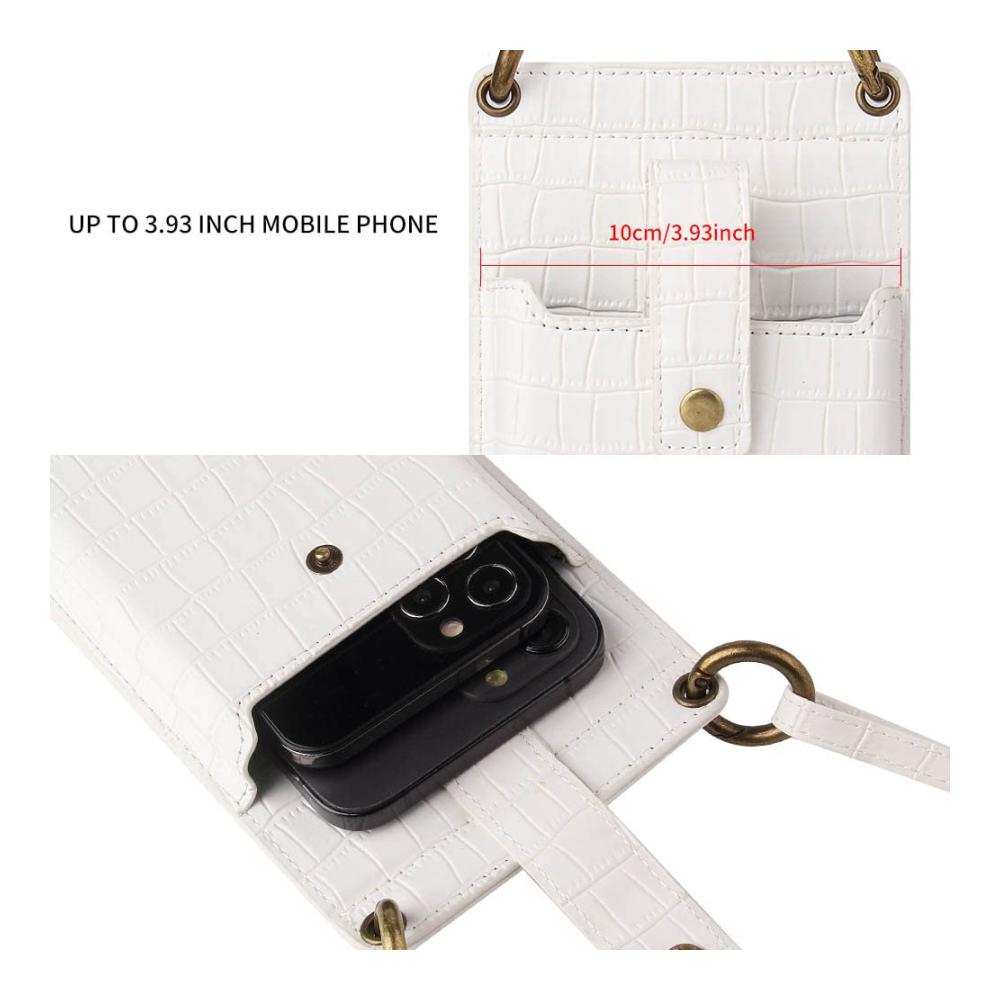 Crocodile Pattern Crossbody Bag for Women – Stylish Faux Leather Mini Messenger with Credit Card Slots for Small Cell Phones