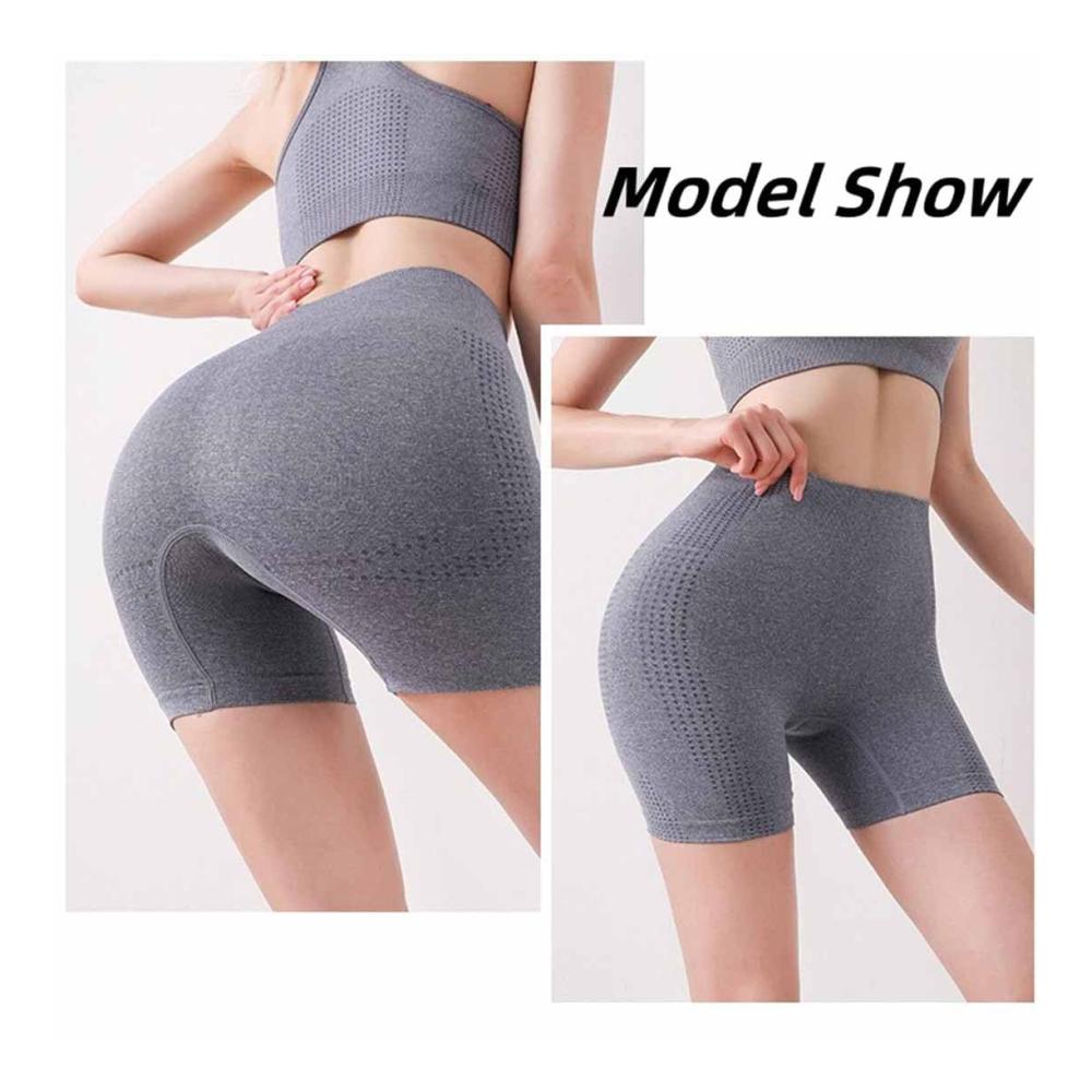 Shapermov Ionen Shorts - Damen Yoga Fitness Shorts mit Hoher Taille Bauchkontrolle und Turmalin Stoff für Bequemen Tragekomfort