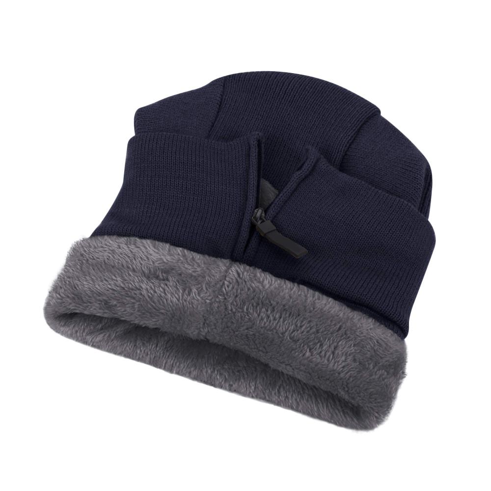 2-in-1 Strickmütze mit Balaclava für Herren und Damen - Winter Sturmhaube mit Gesichtsmaske Skimaske und Kapuze - Ideale Kopfbedeckung für Skifahren Radfahren und Motorradfahren