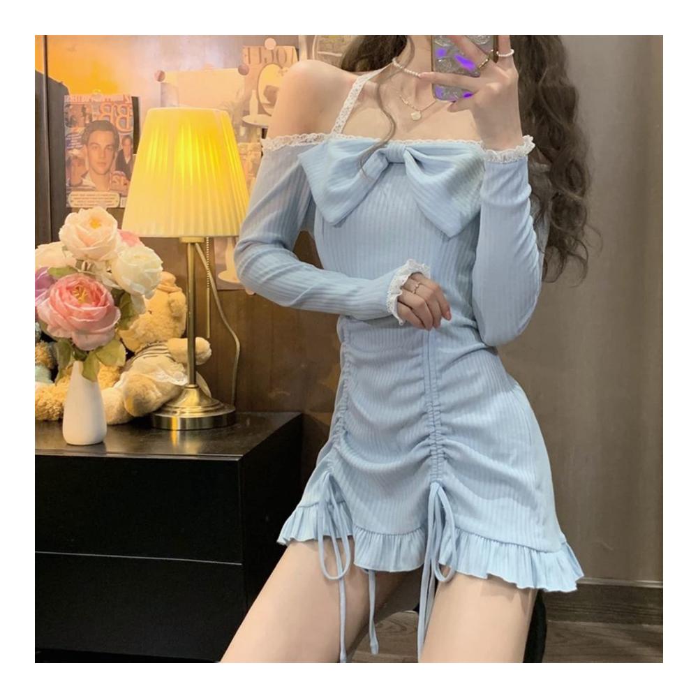 Pareos & Strandkleider für Frauen 2023 Kawaii süße Rüschen Lolita-Style Lace Robe für den Frühling