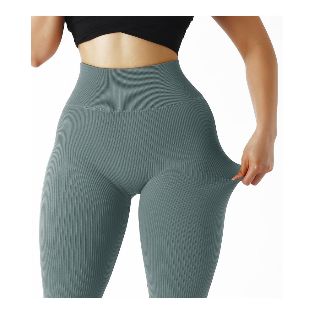 High Waist Seamless Compression Leggings mit Taschen für Damen - OMKAGI Sport Trousers für Gym und Running